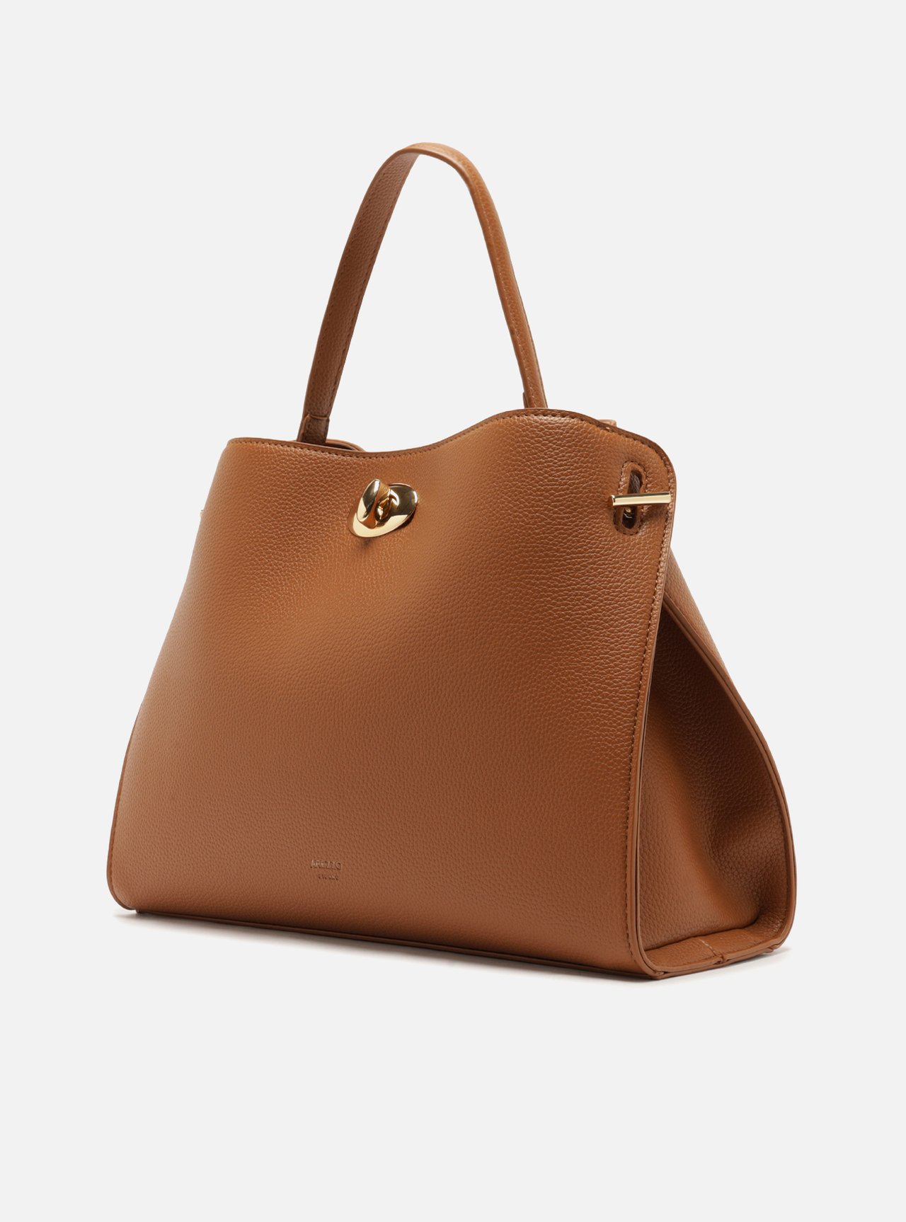 Bolsa Tote Marrom Média Alça Corrente — foto 2