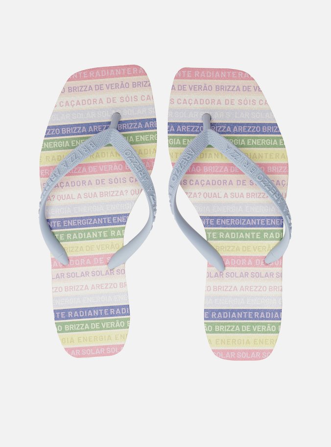 Chinelo de Dedo Azul Square Fitinhas Color