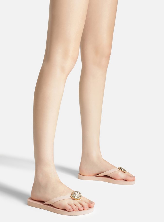 Chinelo Rosa Essential Metal Textura