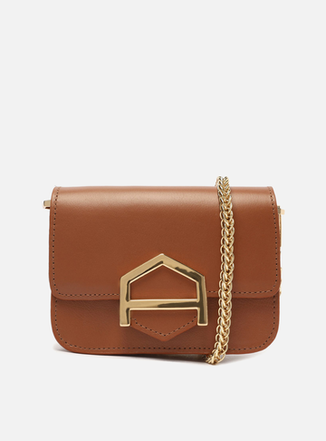 Bolsa Tiracolo Marrom Couro A001 Pequena