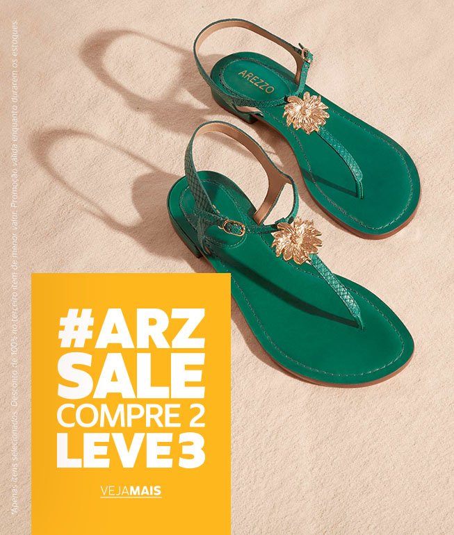 sandalias arezzo promoção