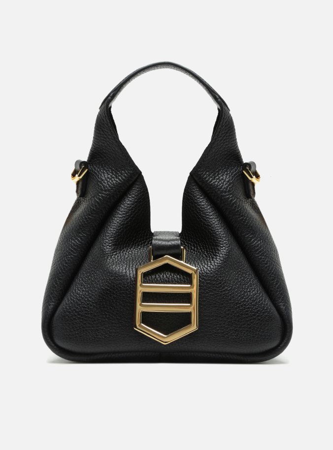 Bolsa Tiracolo Preta Couro Neutral Desire Média