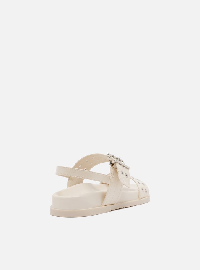 Papete Off-white Fivela Bico Redondo