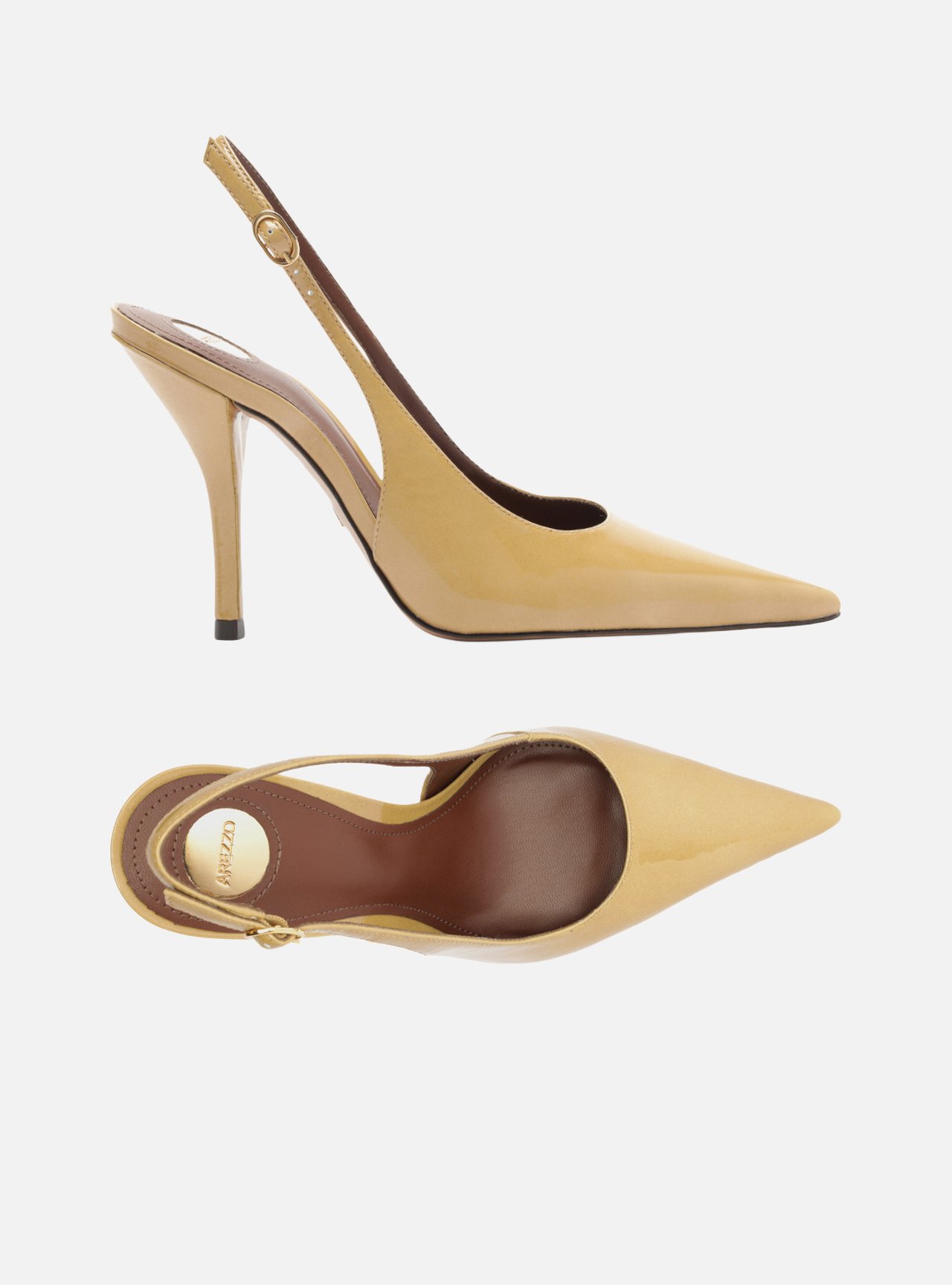 Scarpin Nude Salto Fino Fivela Slingback — foto 5