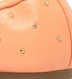 Sapatilha Laranja Couro Olívia Tachas Sapatilha Laranja Couro Olívia Tachas
