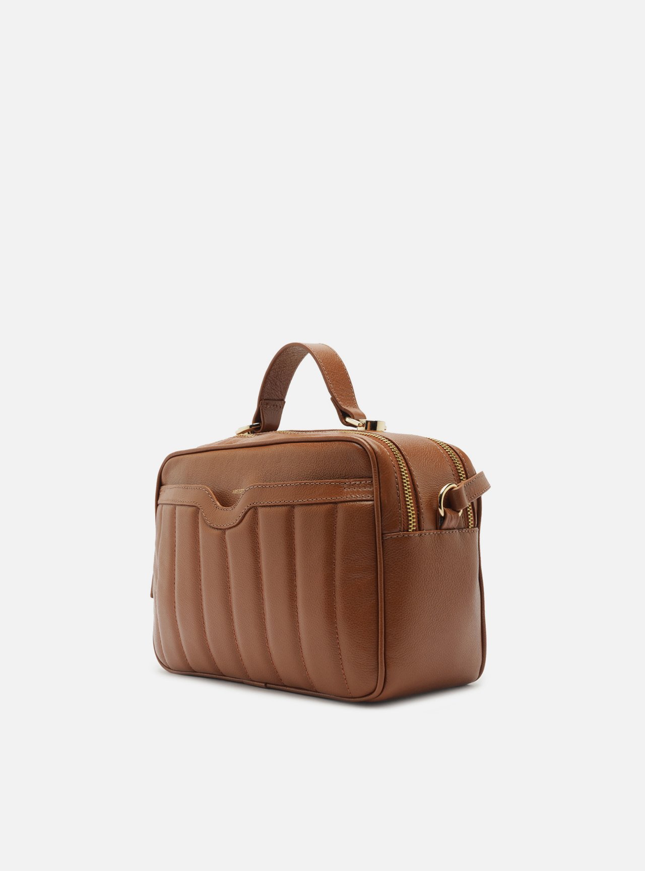 Bolsa Tiracolo Marrom Couro Francine Média — foto 2