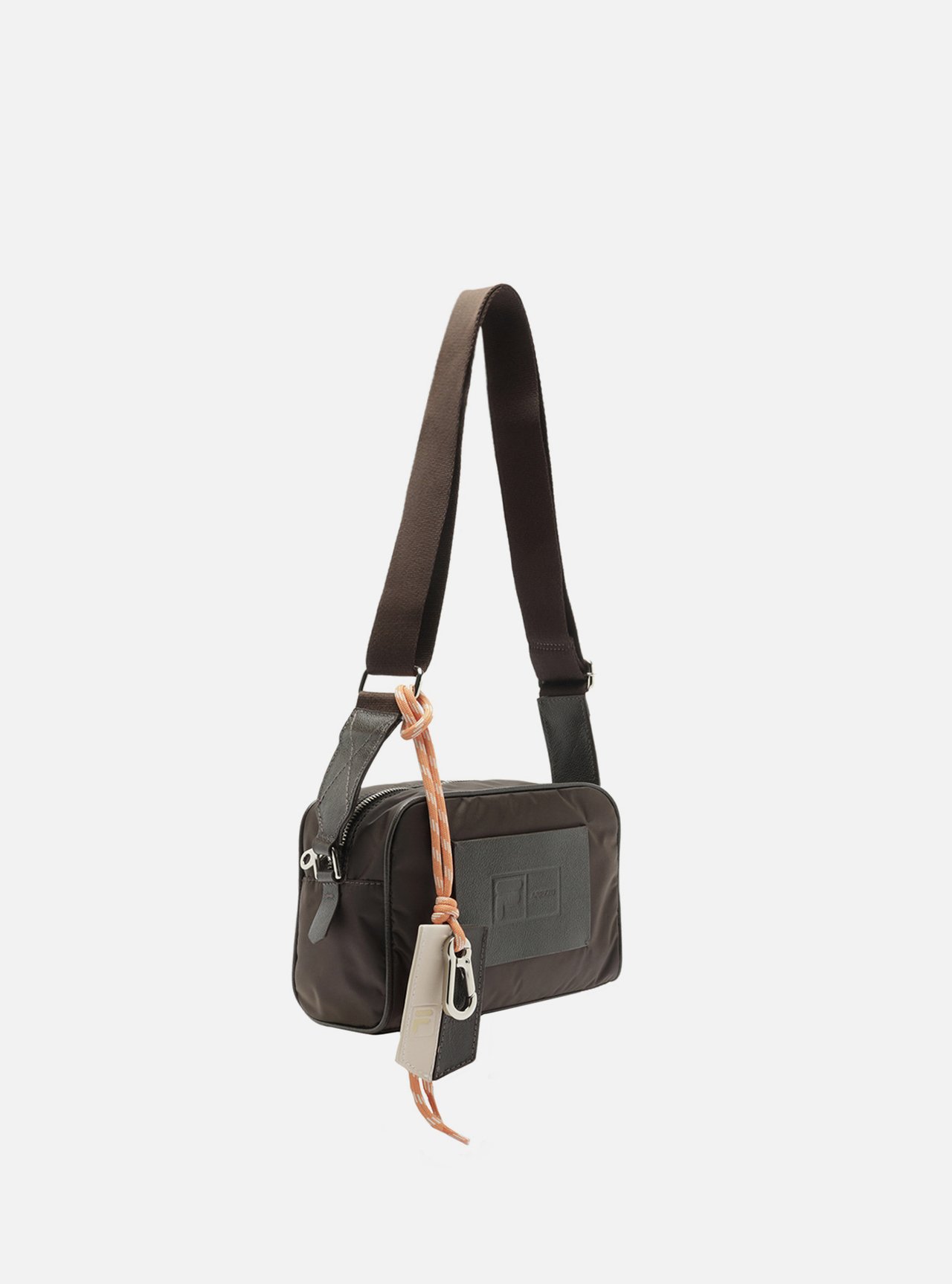 Bolsa Tiracolo Marrom Couro Pequena Alça Larga — foto 5