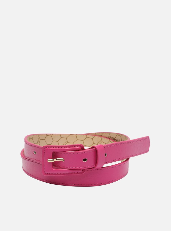 Cinto Rosa Couro Fino Vero