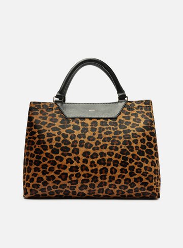 Bolsa Tote Animal Print Couro Grande