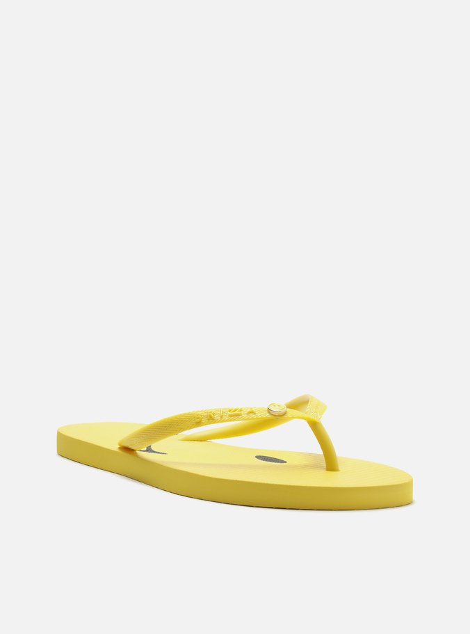 Chinelo de Dedo Amarelo Essential Brizza Smiley