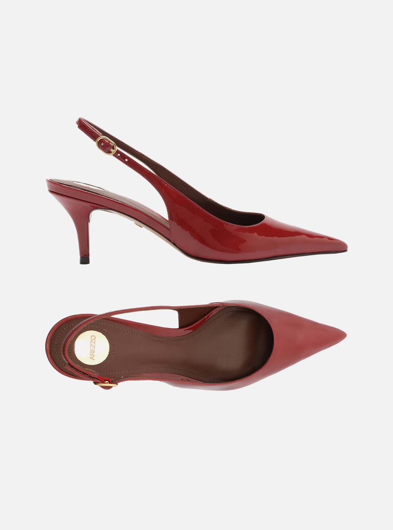 Scarpin Vermelho Salto Fino Slingback — foto 5