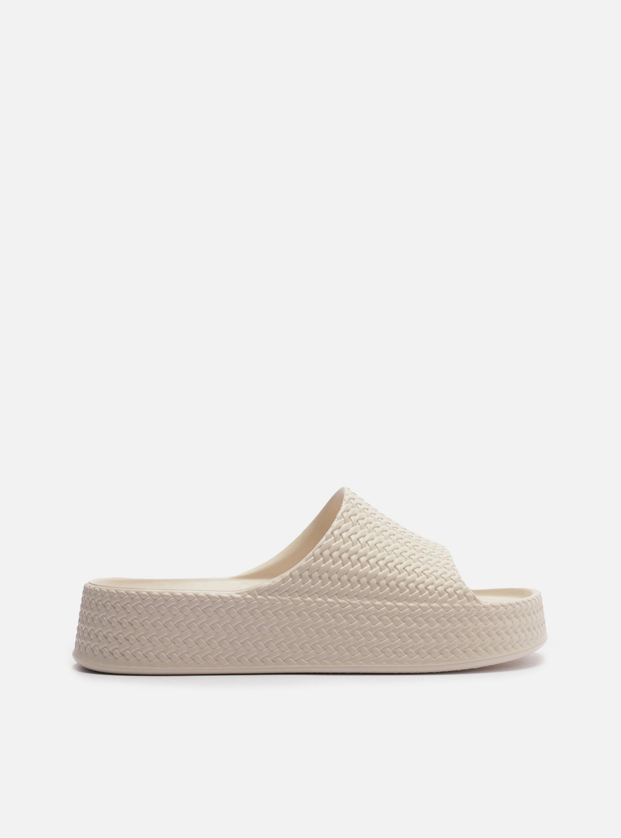 Slide Branco Tressê Flatform Tira — foto 1