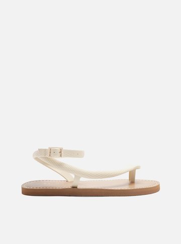 Sandália Rasteira Off-White Snake Lille