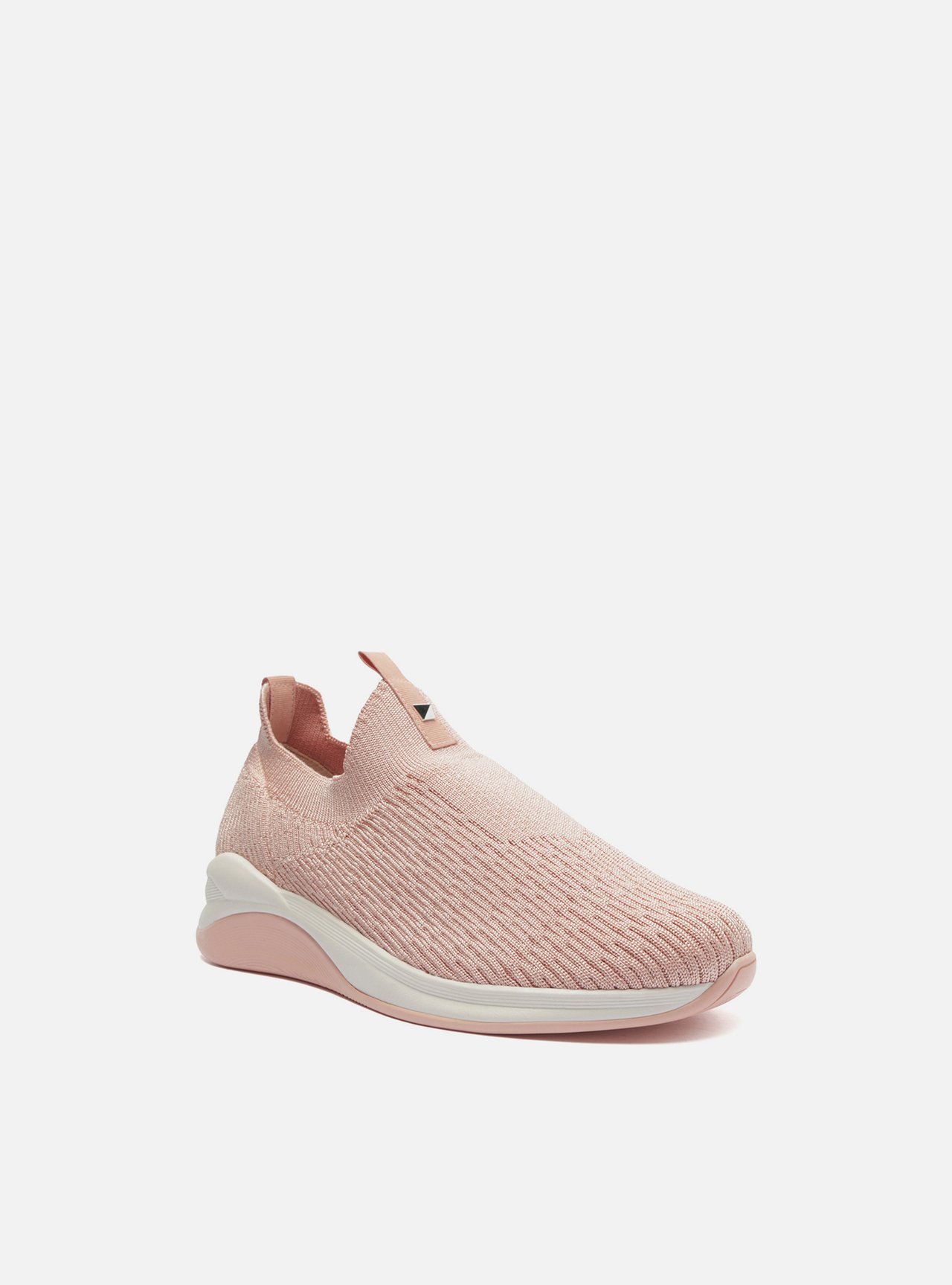 Tênis Rosa Knit Solado Esportivo — foto 2