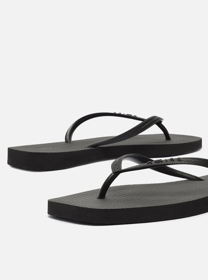 Chinelo de Dedo Preto Básico Square Brizza