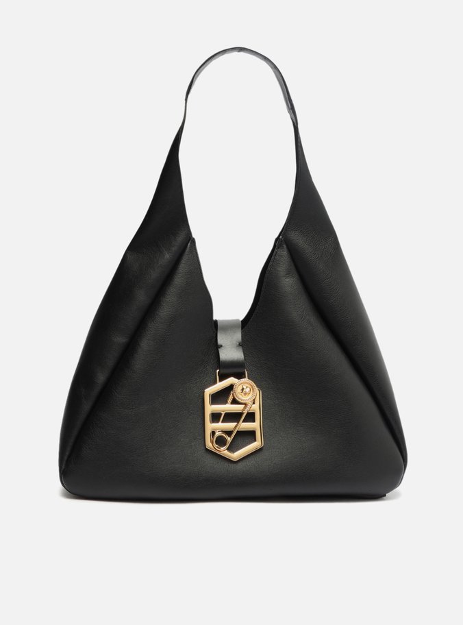 Bolsa Hobo Preta Couro Kopenhagen Grande