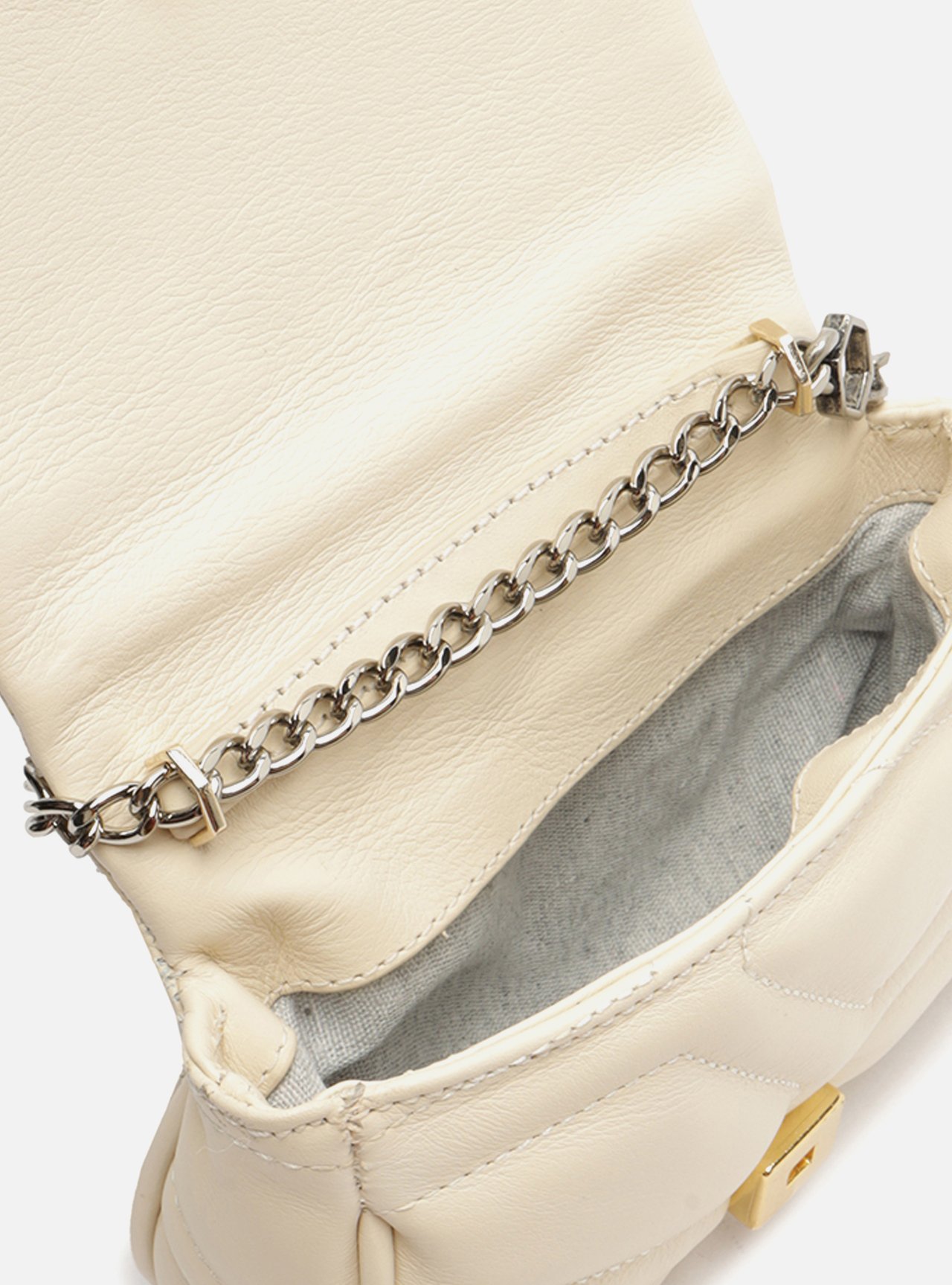 Bolsa Tiracolo Branca Couro Emma Pequena — foto 4