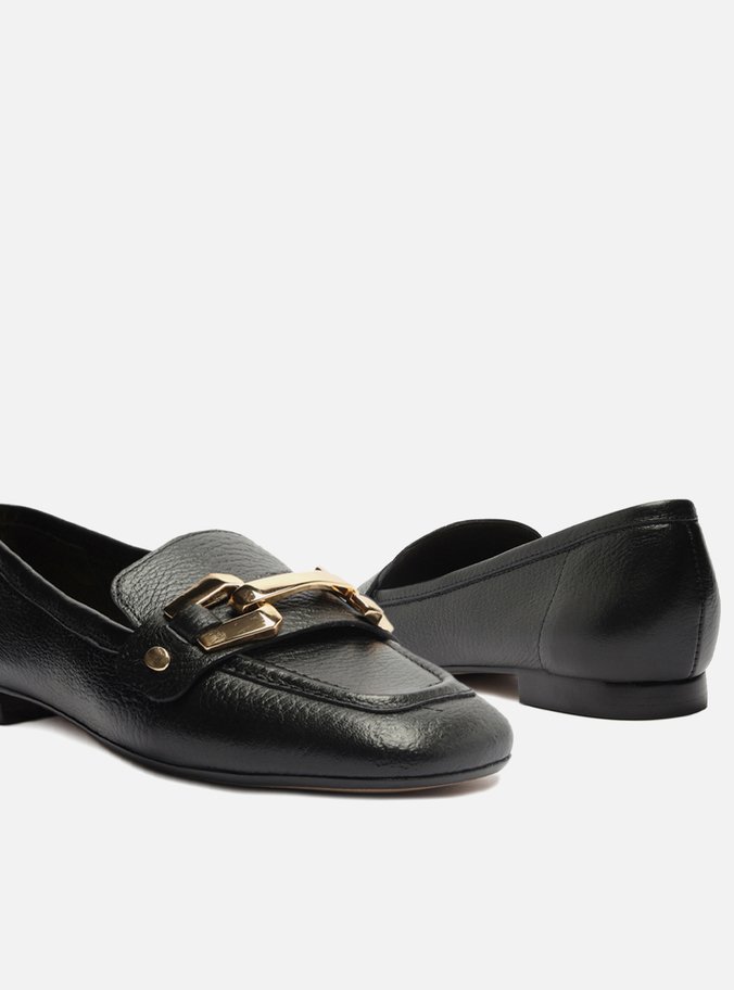 Loafer Preto Couro Bridão Switch com Troca de Bridão