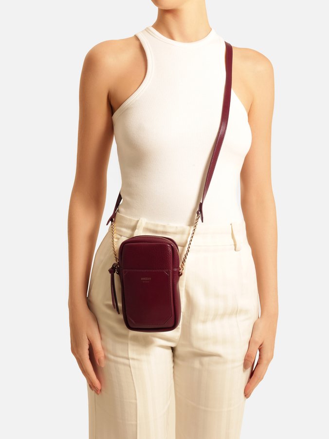 Mini Bag Vermelha Porta-Celular Bolso