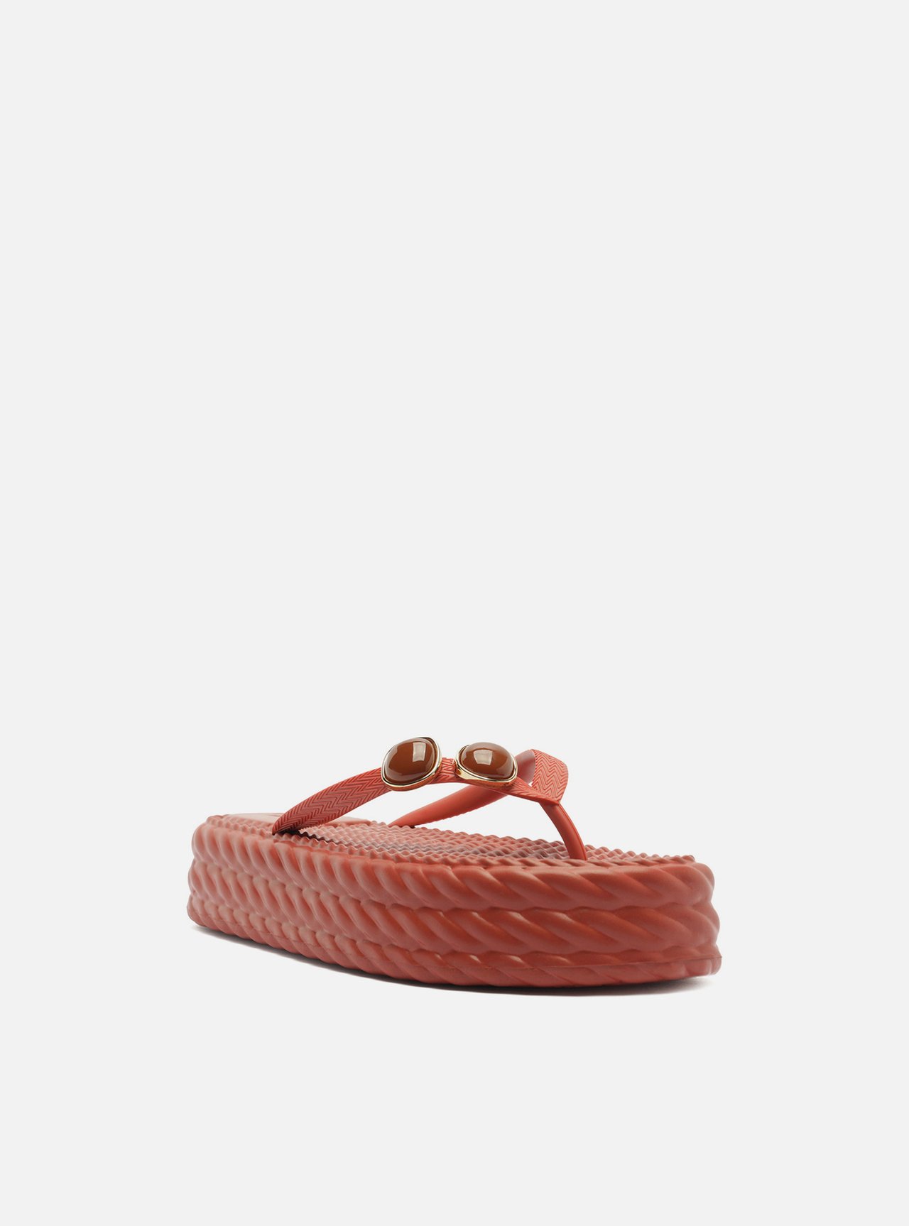 Sandália Terracota Flatform Marrocos Mid Flip Flop Pedra — foto 2