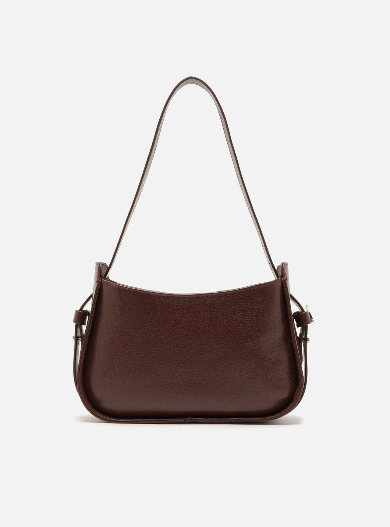 Bolsa Hobo Vermelha Couro Média — foto 3