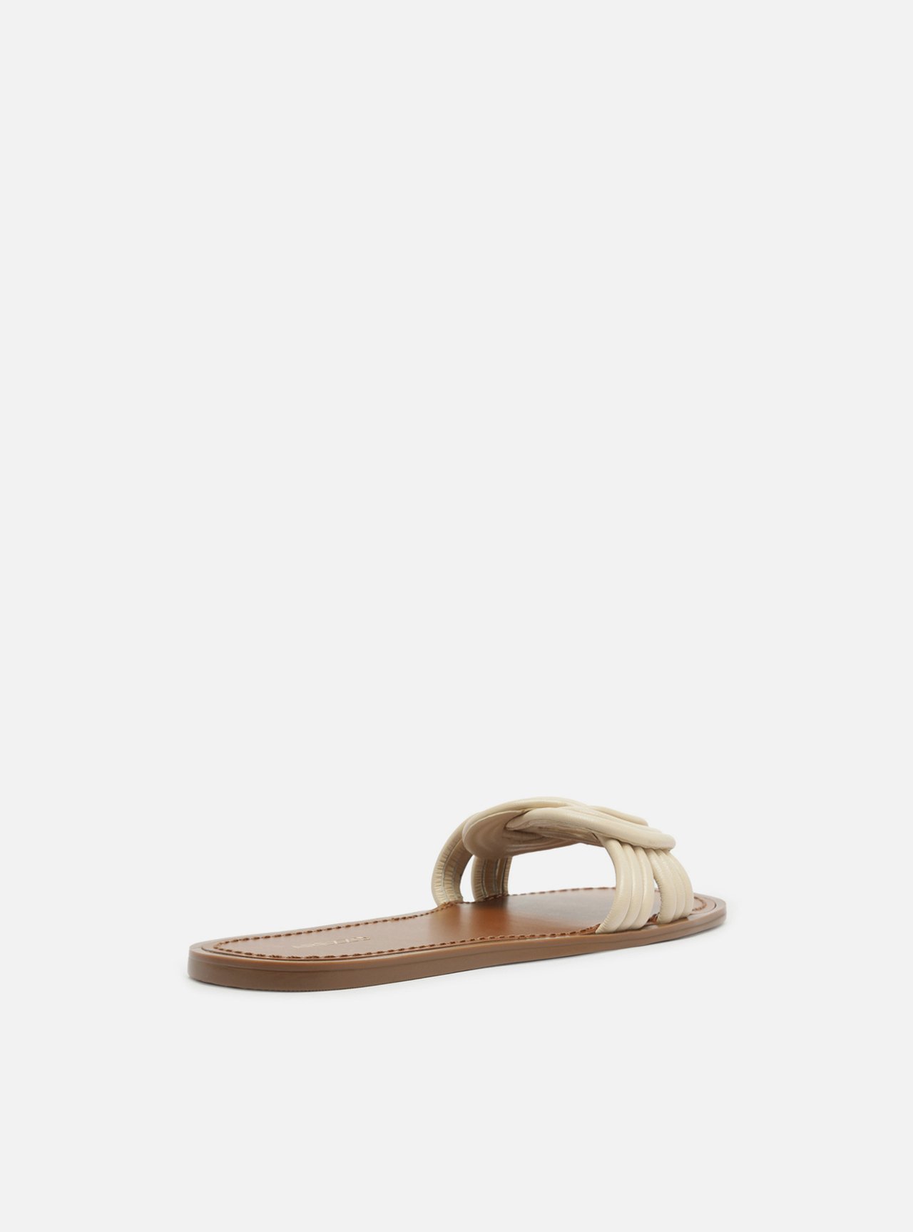 Rasteira Off White Slide Tiras Enlace — foto 3