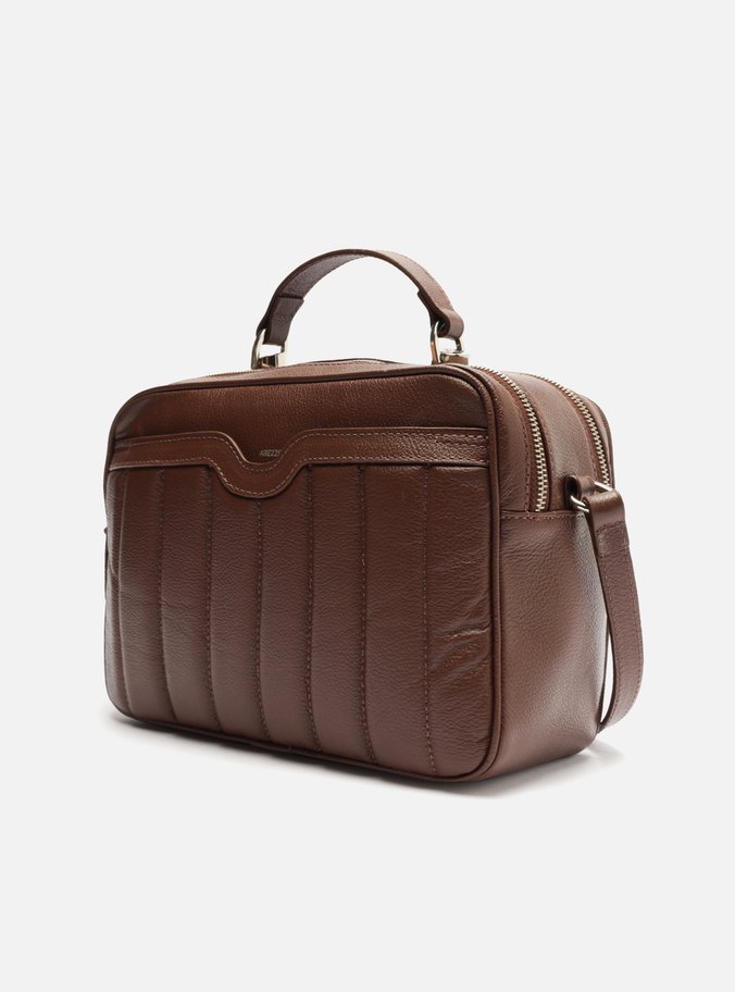 Bolsa Tiracolo Marrom Escura Couro Francine Média