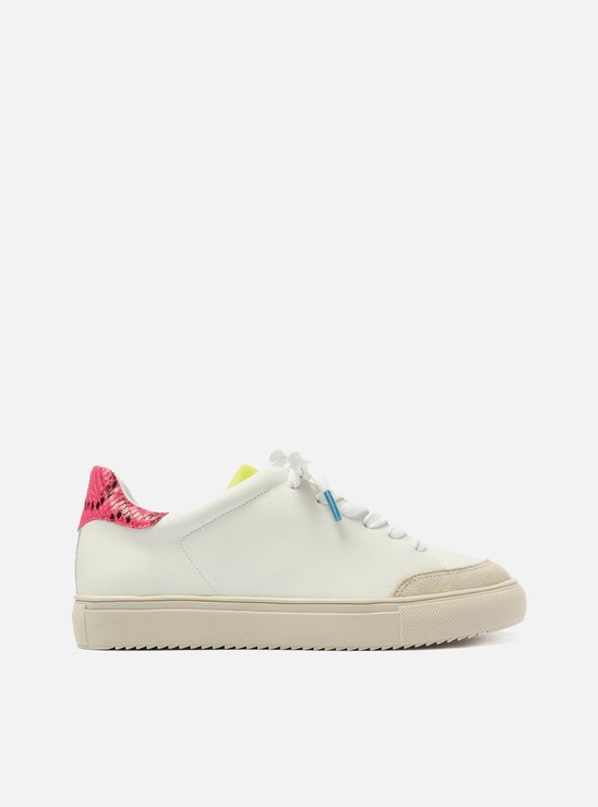 Tênis Branco Couro Amarração Color Casual