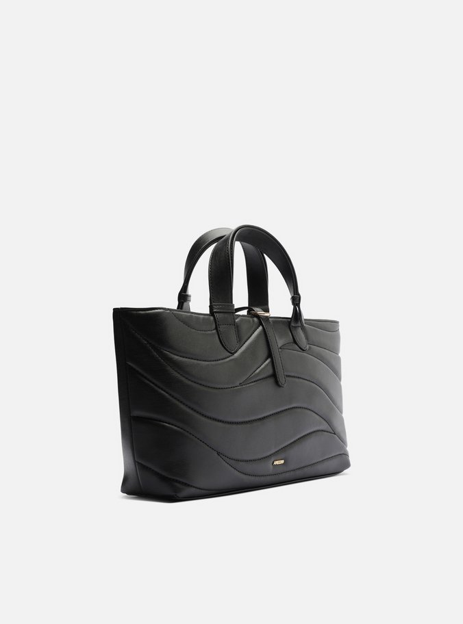 Bolsa Tote Preta Matelassê Média