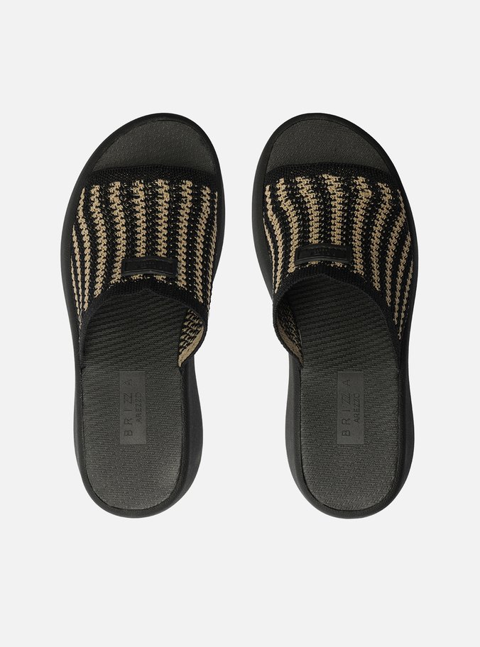 Tamanco Preta Crochê Flatform Barcelona