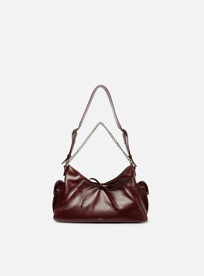Bolsa Tiracolo Vermelha Couro Pequena Laço