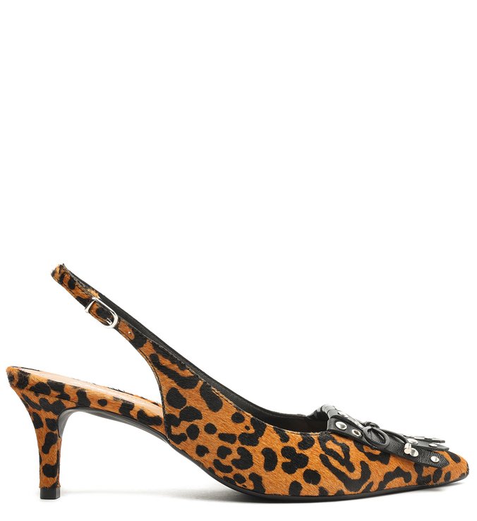Scarpin Animal Print Pelo Salto Fino Tereza