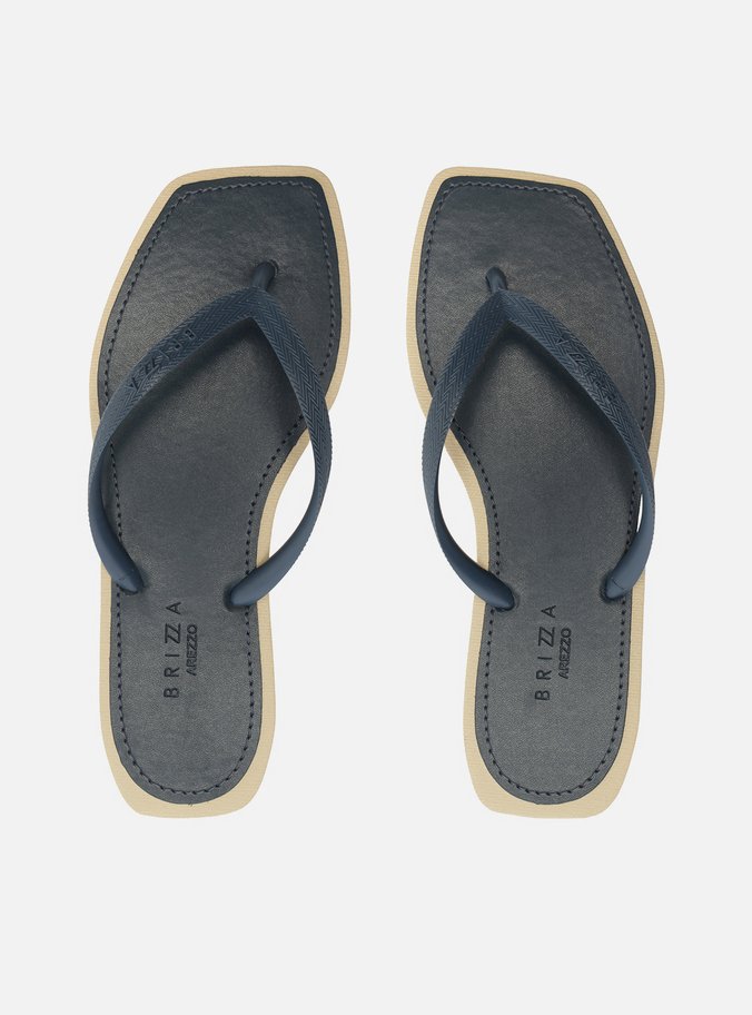 Chinelo Preto Bico Quadrado Brizza