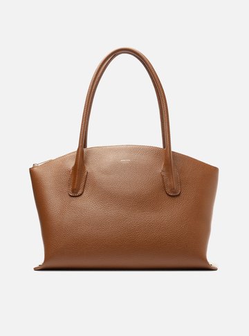 Bolsa Shopping Marrom Grande Ovalada