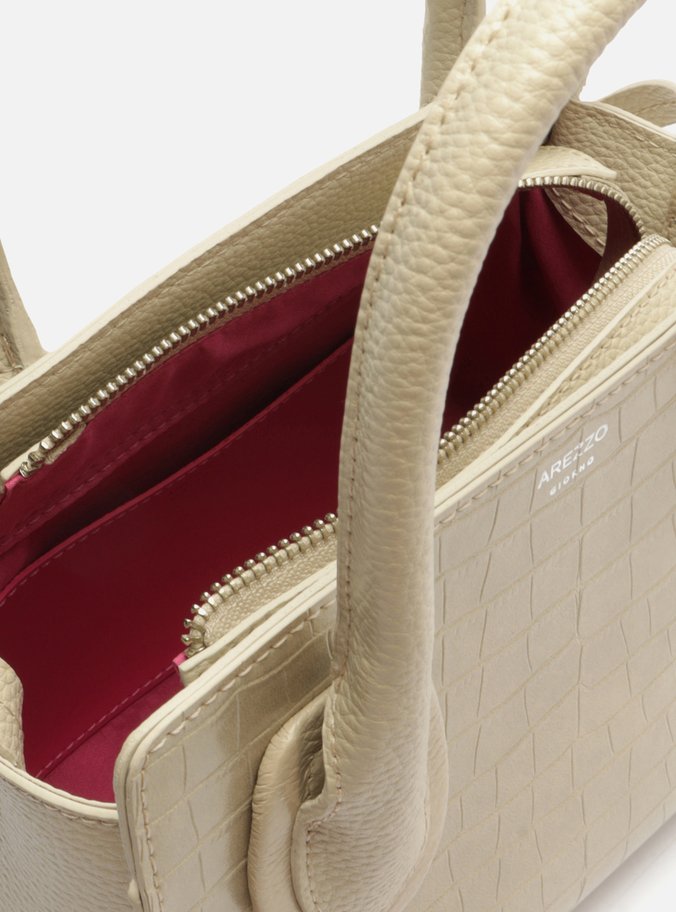 Bolsa Tote Off-White Croco Pequena