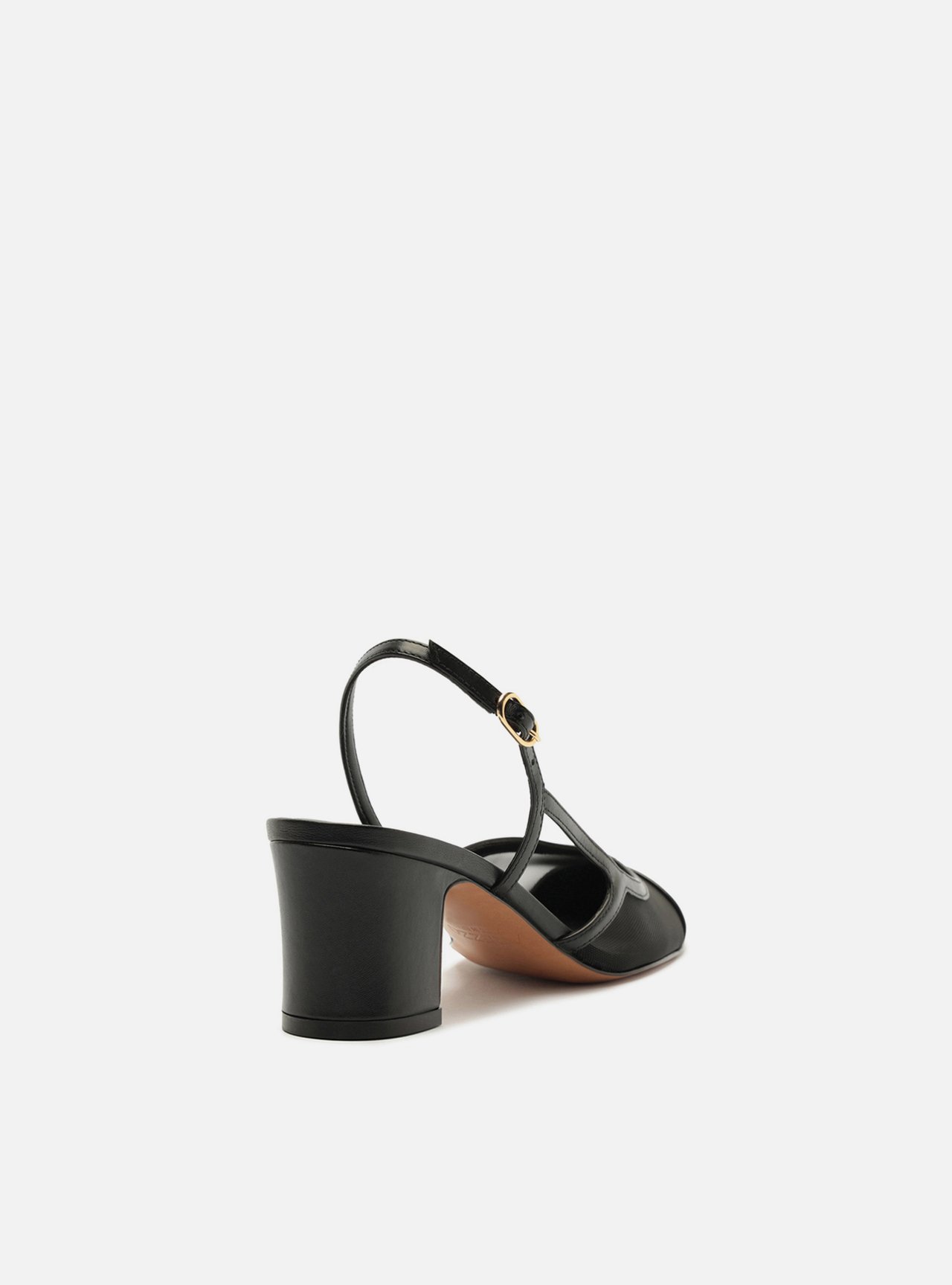 Scarpin Preto Salto Bloco Slingback — foto 3