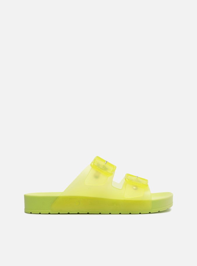 Chinelo Slide Amarelo Fivelas Brizza