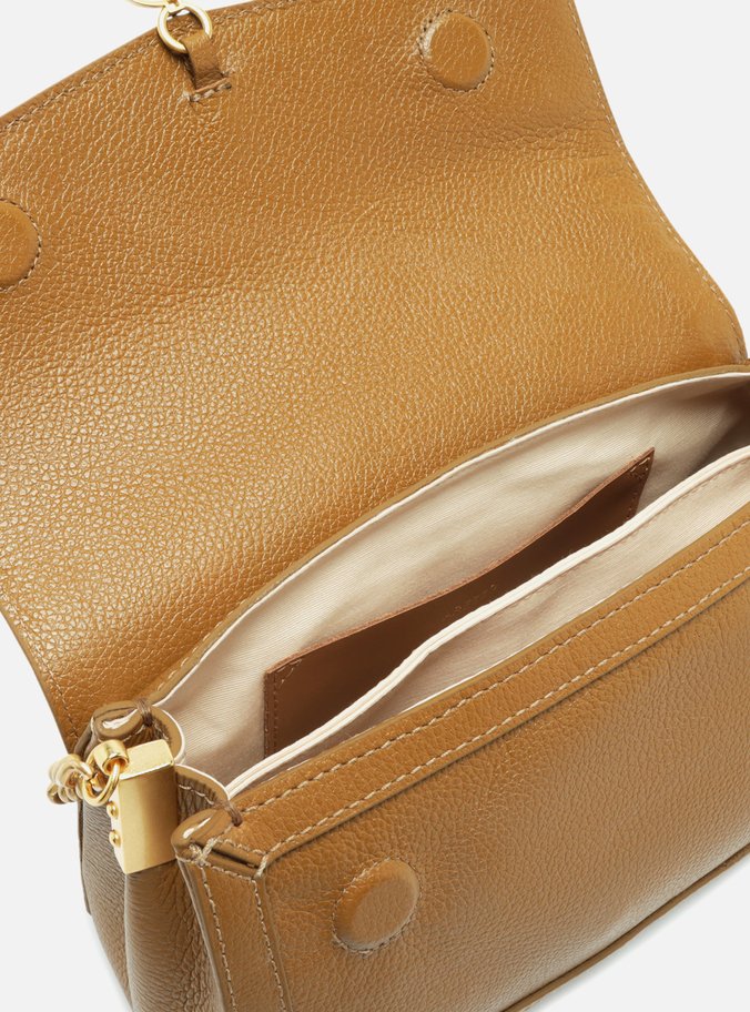 Bolsa Tiracolo Caramelo Couro Média Medalha