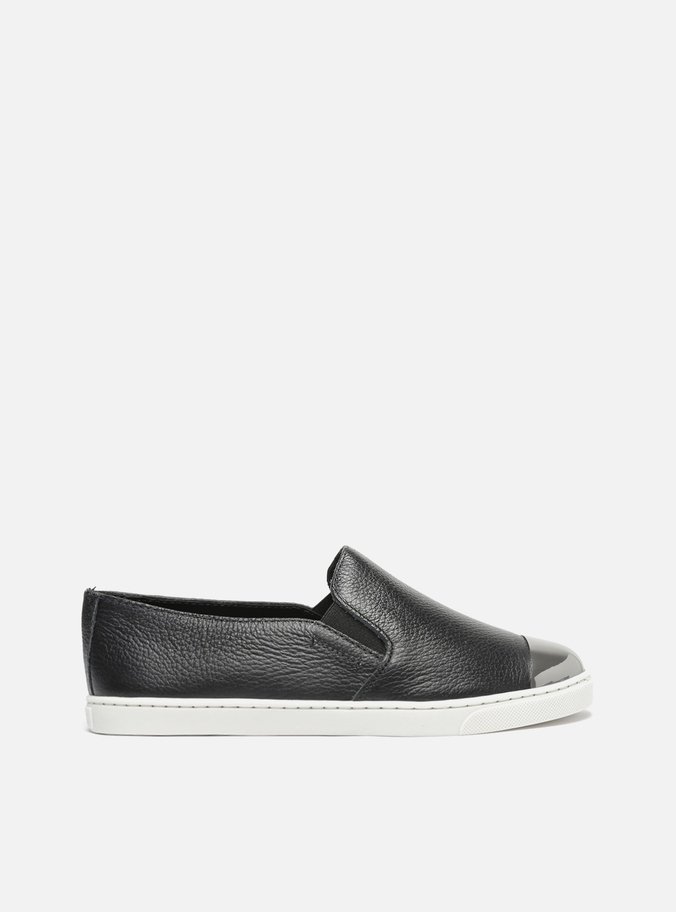 Tênis Slip On Preto Couro ZZ Mov