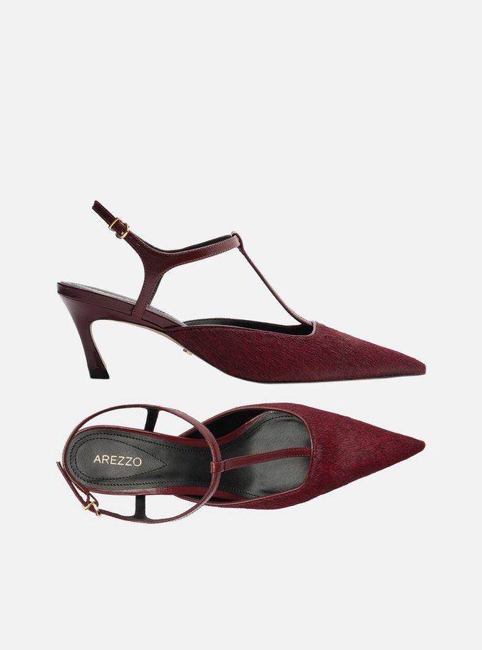 Scarpin Vermelho Pelo Salto Kitten Aberto Telma