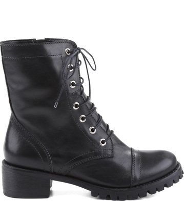Coturno Couro Preto