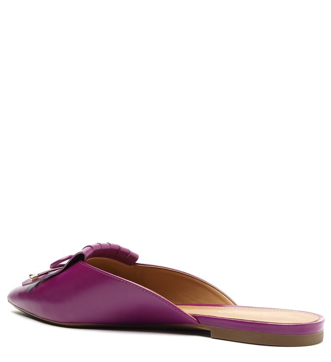 Mule Roxa Couro Tereza