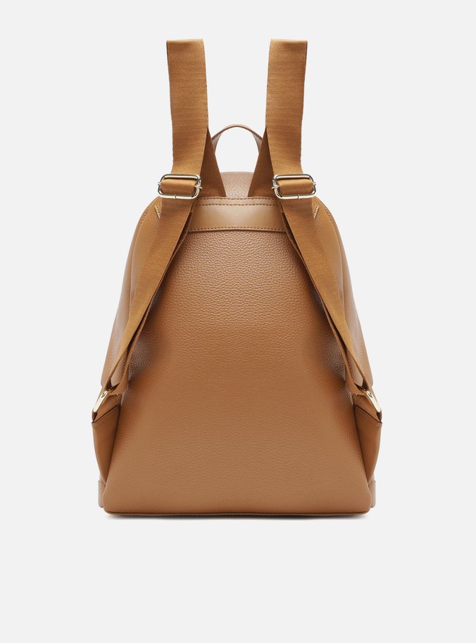 Mochila Marrom Grande Bolso Recortes