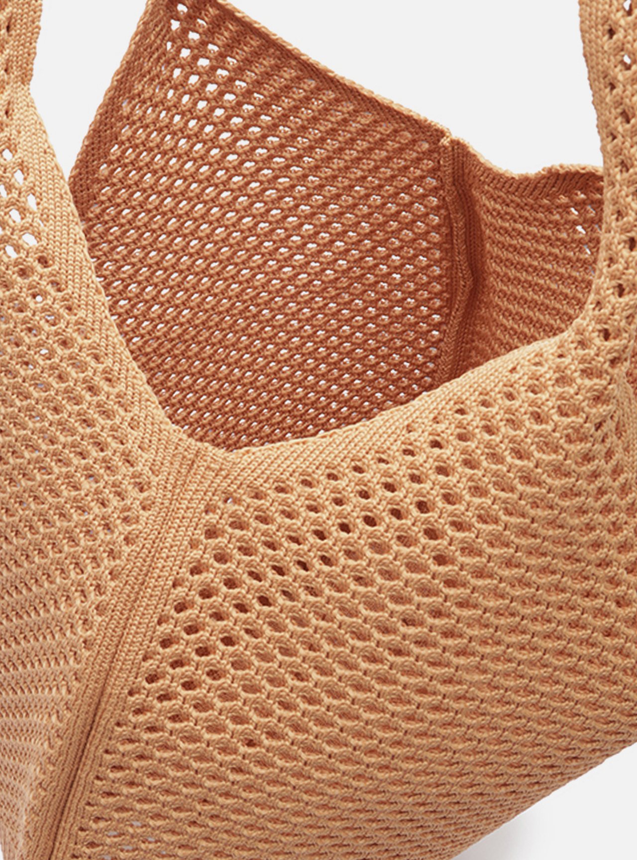 Bolsa Shopping Marrom Knit Média Brizza — foto 4