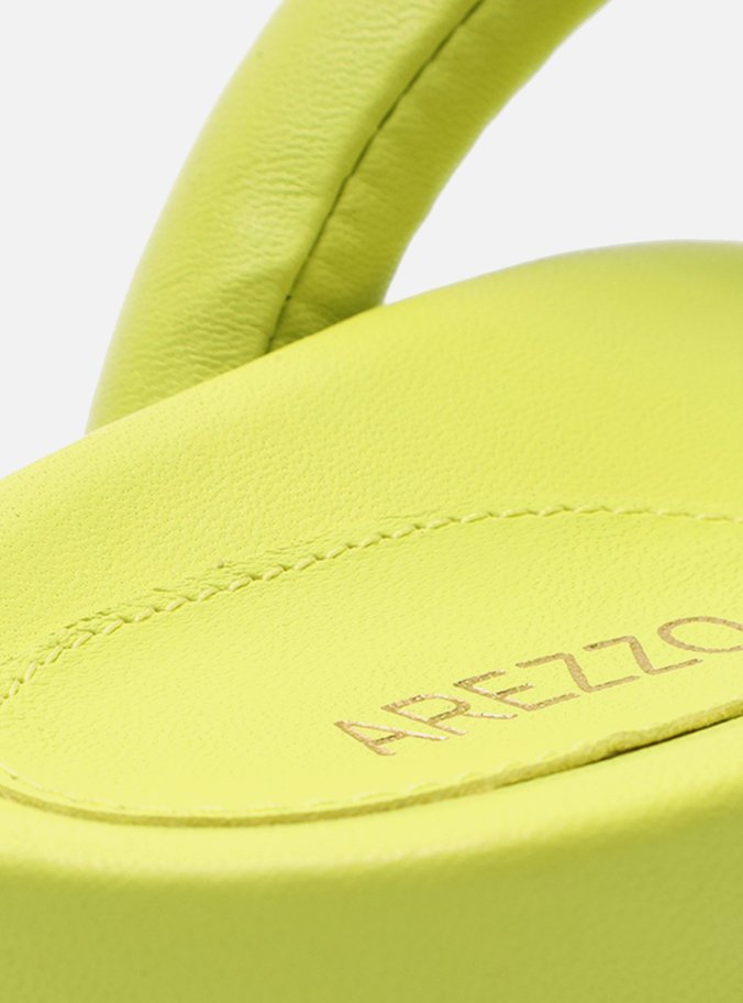Papete Verde Rasteira Tiras Pillow