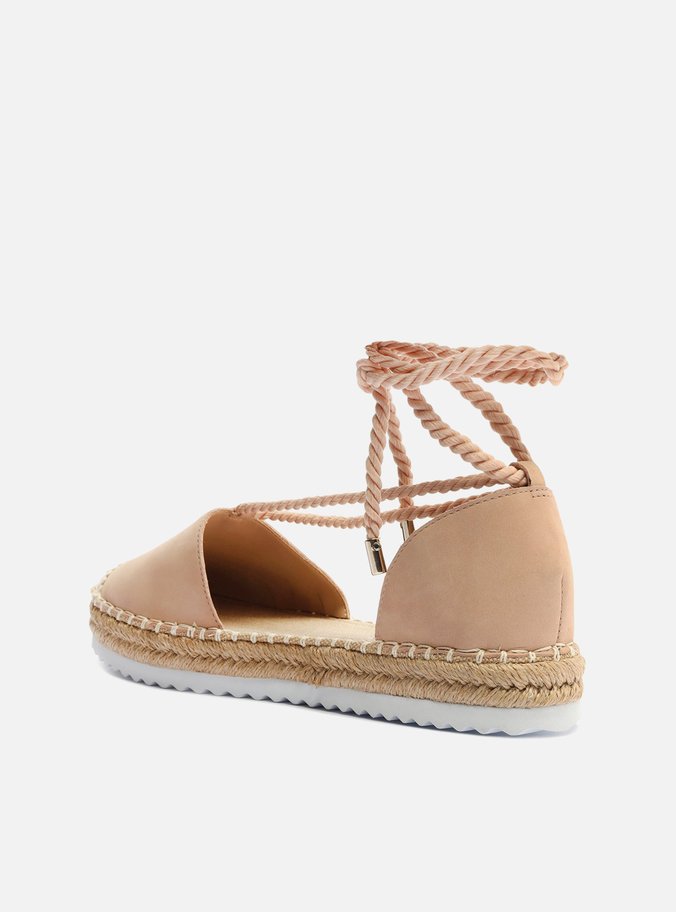 Espadrille Nude Salto Rasteiro