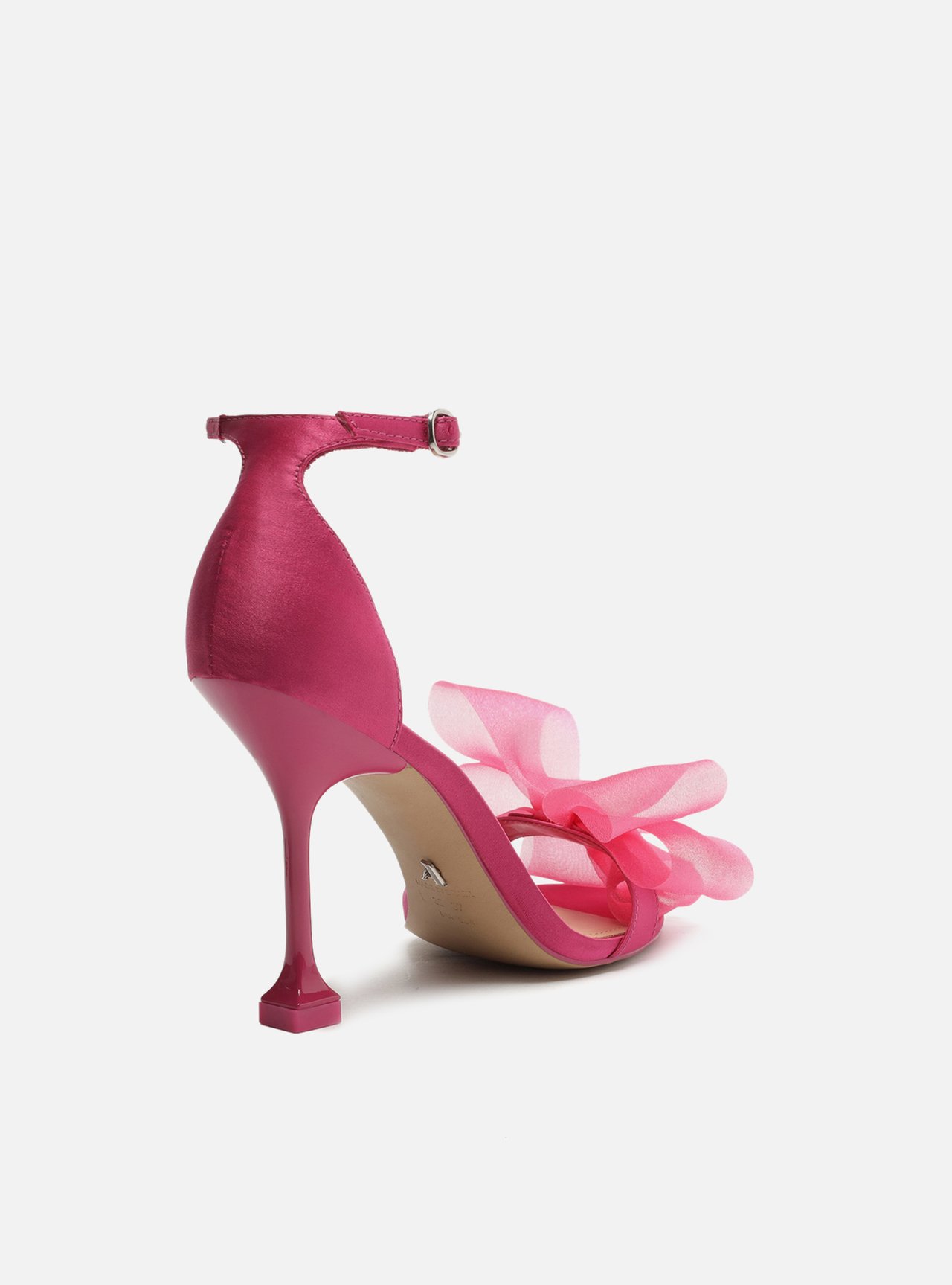 Sandália Rosa Cetim Salto Fino Taça — foto 3