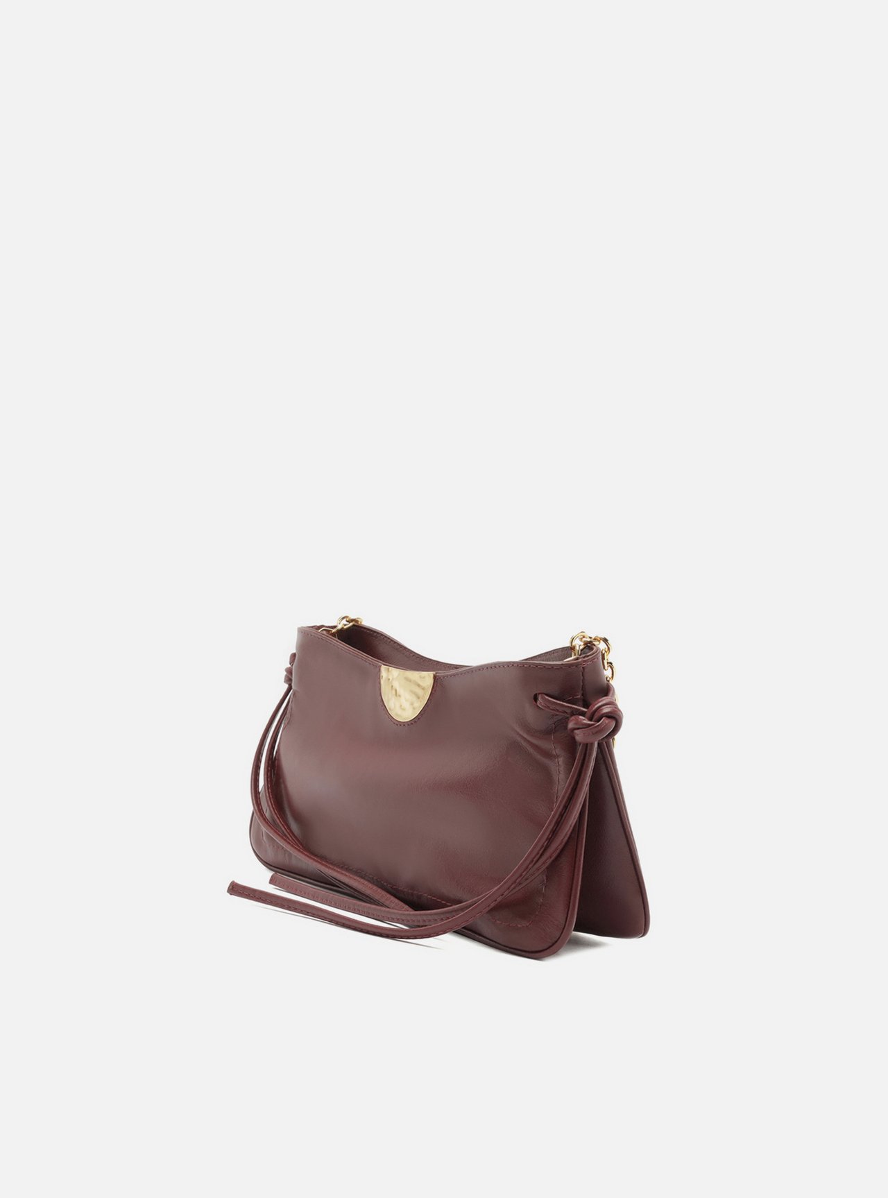 Bolsa Shoulder Vermelha Couro Grande Corrente — foto 2