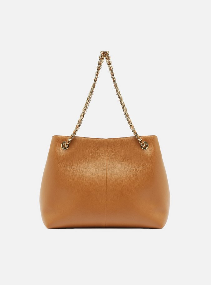 Bolsa Tote Marrom Couro Matelassê Média