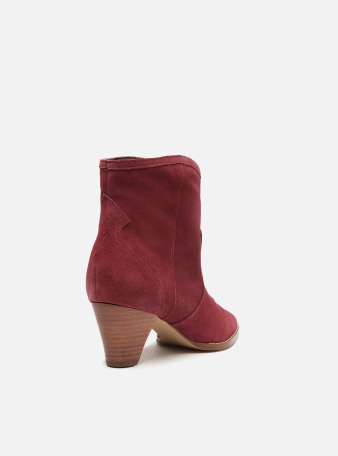 Bota Vermelha Camurcina Cano Curto Western